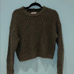 American Eagle Cozy Olive Knit Sweater